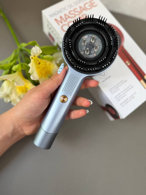 شانه و ماساژور برقی اسکالپ سر اورجینال XC-901 | روغنتراپی و تقویت ریشه مو